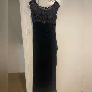 Xscape navy blue lace dress size 8